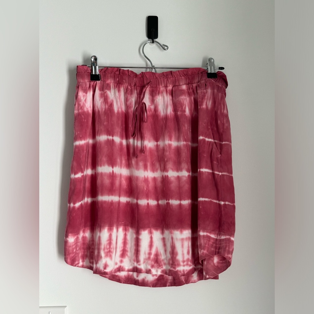 Cloth & Stone Dolphin Hem Tie Dye Pink Mini Skirt‎ Artsy Women’s size Medium